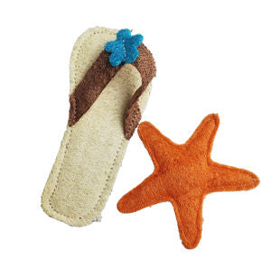 Beach Combo - Sandal & Sm. Starfish Loofas - CLOSEOUT