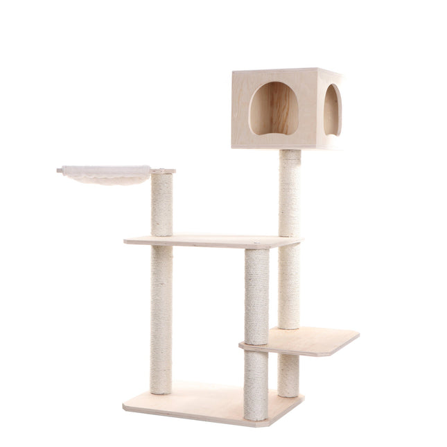 Armarkat Premium Scots Pine Solid Wood Cat Tree 50" Tall S5103