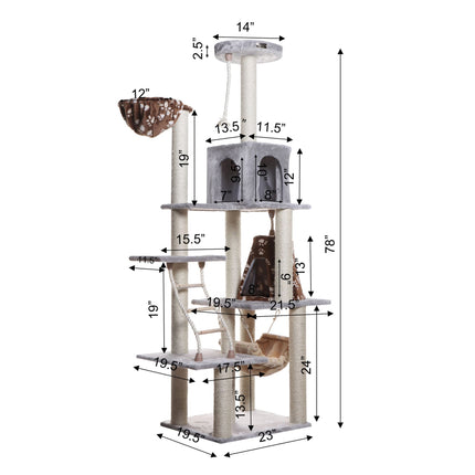 Armarkat Cat Climber Play House A7802 Cat furniture With PlayhouseLounge Basket