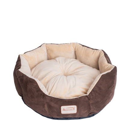 Armarkat Cozy Pet Bed Mocha/Beige for Cats and Extra Small Dogs