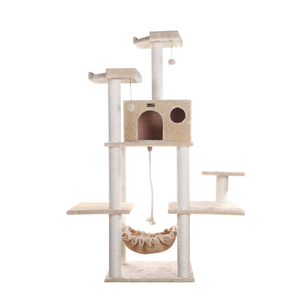 Armarkat 72" Beige Cat Tree With Spacious Condo SratchIng Post A7202