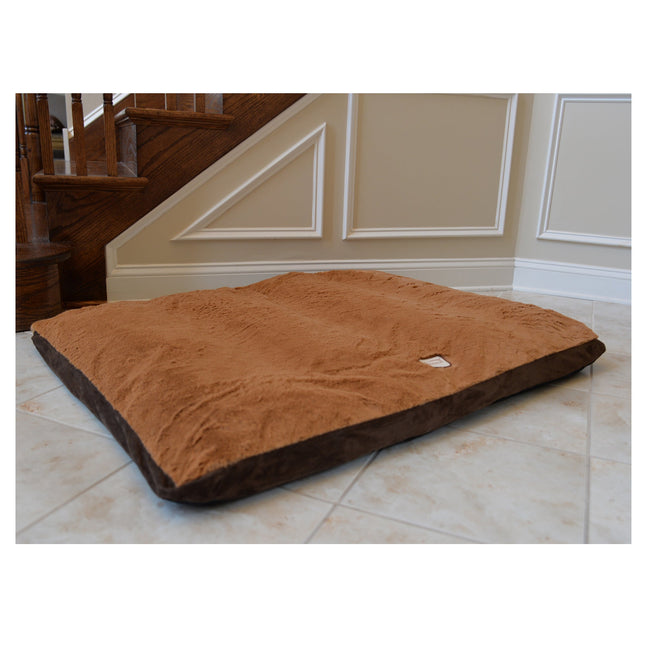 Armarkat M05HKF/ZS-M Medium Pet Bed Mat With Poly Fill Cushion In Mocha & Earth Brown