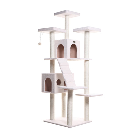 Armarkat B7701 Classic Cat Tree In Ivory Jackson Galaxy Approved Multi Levels With Ramp Three Perches Two Condos