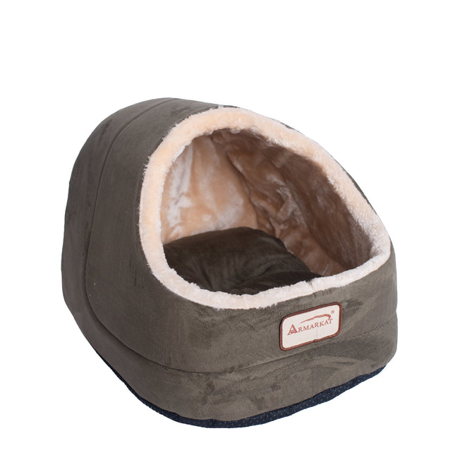 Armarkat faux suede Cat Bed and Cave 18"(L) x 12.5"(W) x 11.5"(H) C18HML/MH Laurel Green