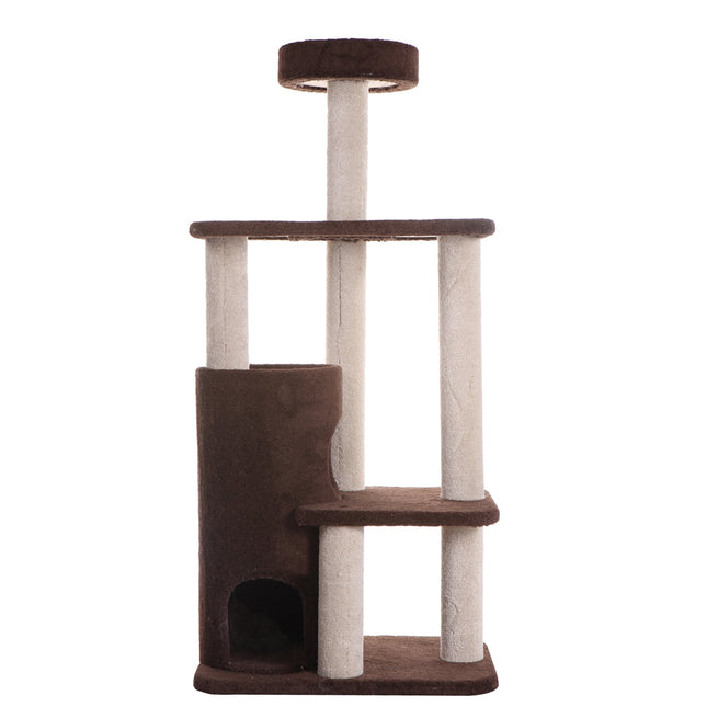 Armarkat 3-Level Carpeted Cat Tree Condo F5602 Kitten Playhouse Climber Activity Center Brown