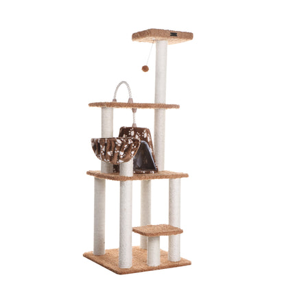 Armarkat Brown Carpet Cat Furniture Pressed Wood Kitty Tower A6403