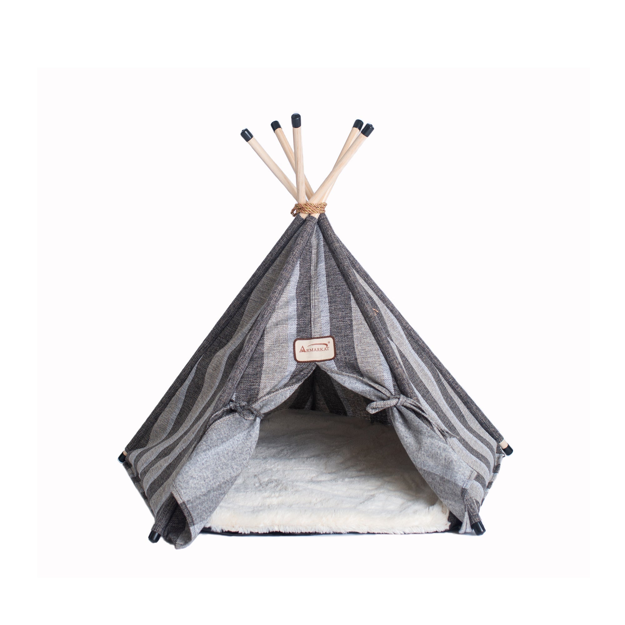 Armarkat Cat Bed C56HBS/SH, Teepee Style With Striped Pattern