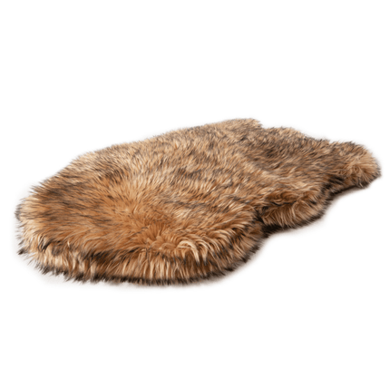 PupRug by Paw.com™ Faux Fur Orthopedic Dog Bed - Curve Sable Tan