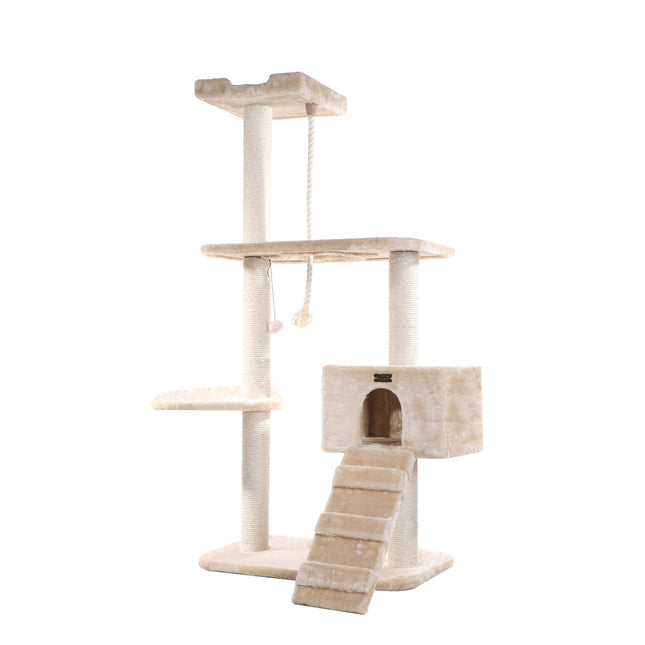 Armarkat Natural Sisal Scratching Cat Tree 58 Height Beige A5801