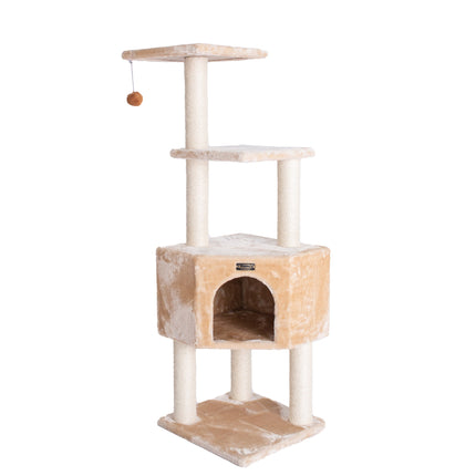 Armarkat 3 Levels Cat Tower for Kittens Play 48 Height Beige A4801