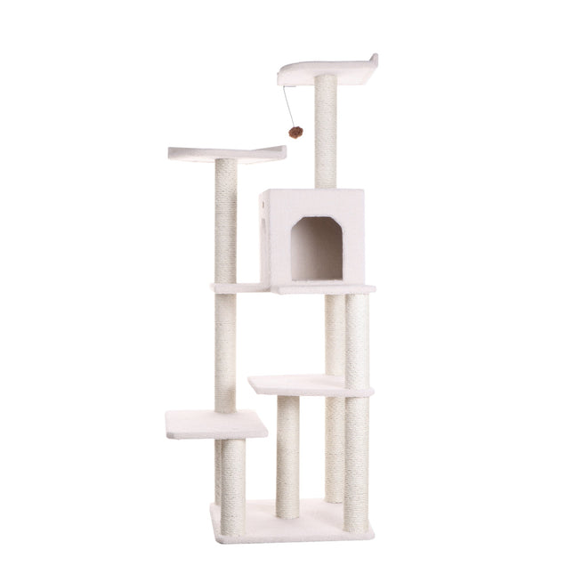 Armarkat B6802 Classic Cat Tree In Ivory Jackson Galaxy Approved Six Levels With Condo and Two Perches