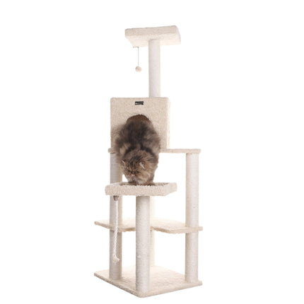 Armarkat Cat Tower Ultra thick Faux Fur Covered Cat Condo House A6902 Beige