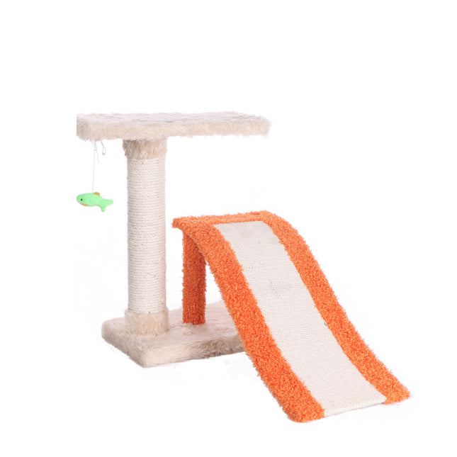 Two-Level Platform Scratcher W Sisal Carpet Ramp