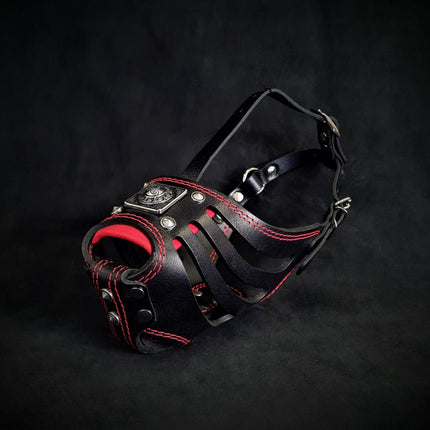 ''Eros'' Basket Muzzle black & red