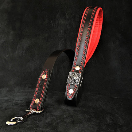 The "Eros" collar 2.5 inch wide black & red