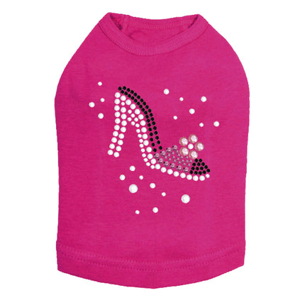 High Heel Shoe (Pink & Black) - Dog Tank