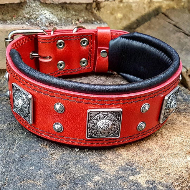 The "Eros" collar 2.5 inch wide RED