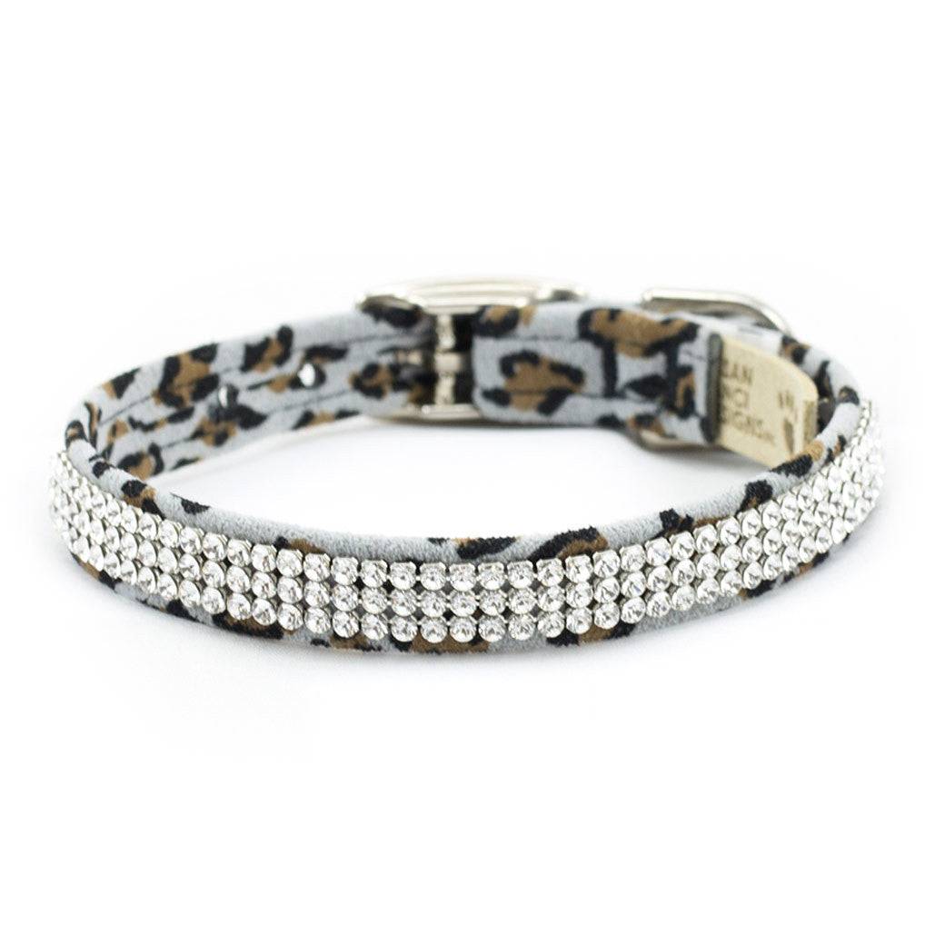 Cheetah Couture 3 Row Giltmore Collar Platinum Cheetah