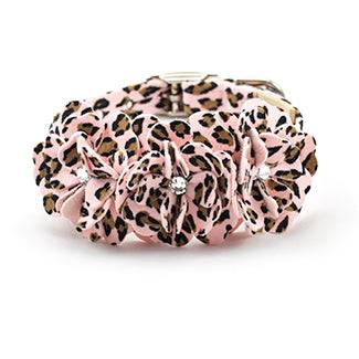 Cheetah Couture Tinkie's Garden Flower Collar Pink Cheetah