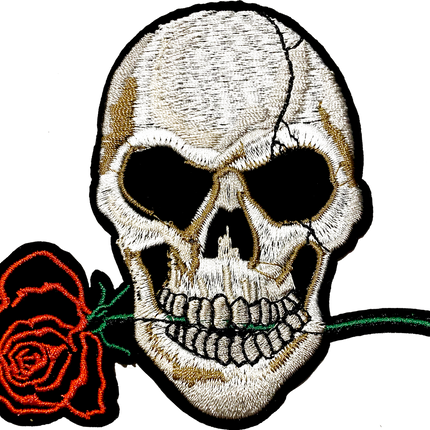 Skull with Rose - Patch