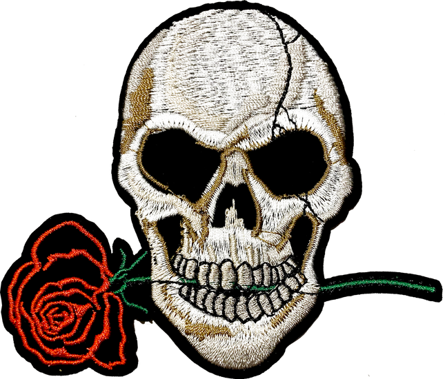 Skull with Rose - Patch