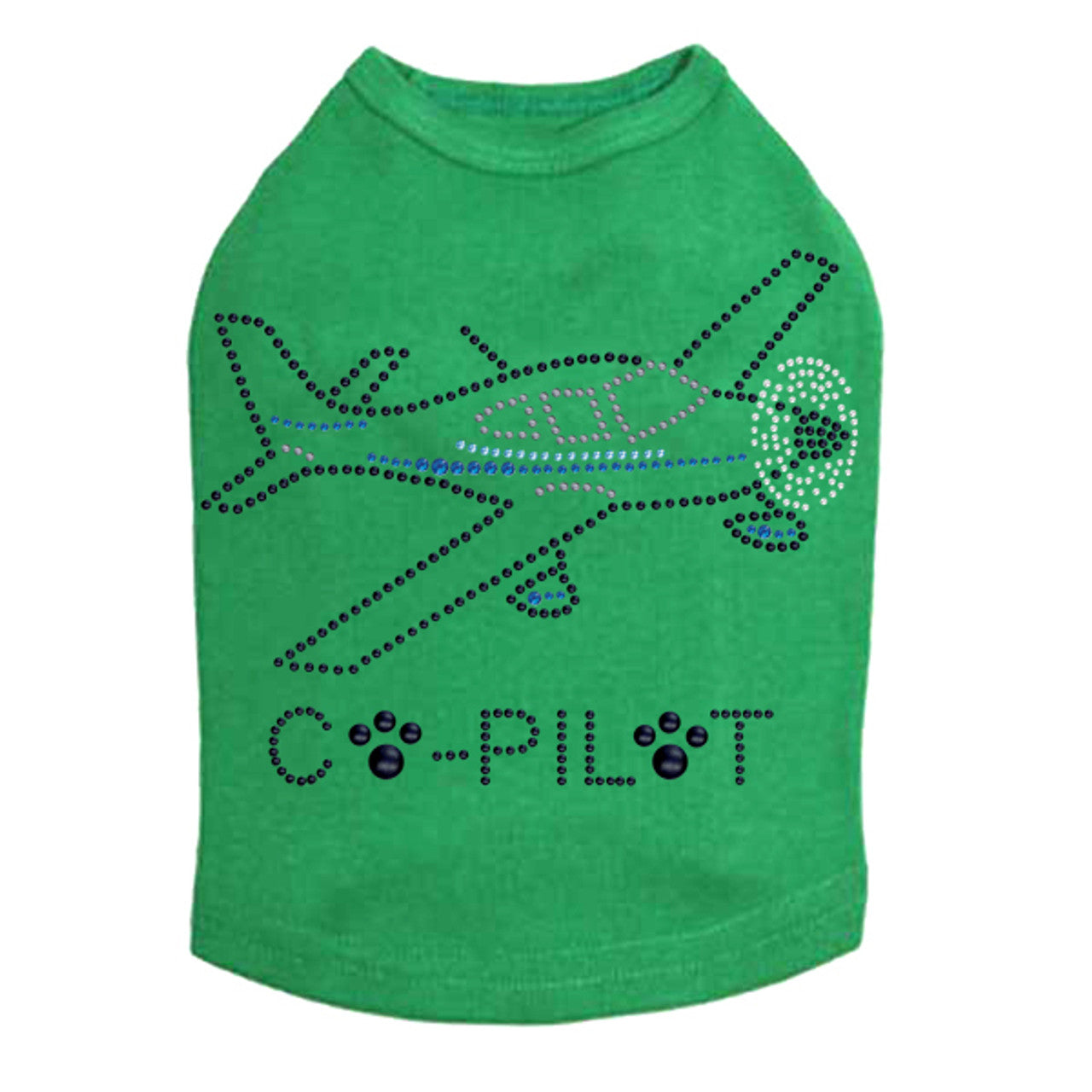 Co-Pilot Airplane (black) - Dog Tank Kelly Green