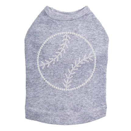 Baseball (Rhinestone Outline) - Dog Tank