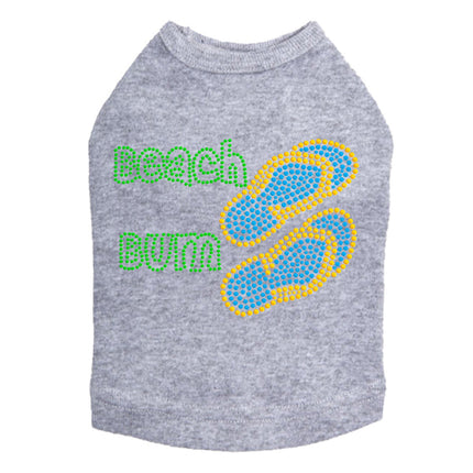 Beach Bum with Flip Flops - Dog Tank