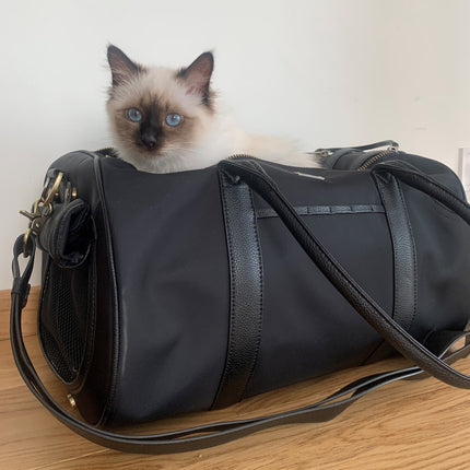 Large Pet Carrier and Multifunctional Bag in Black