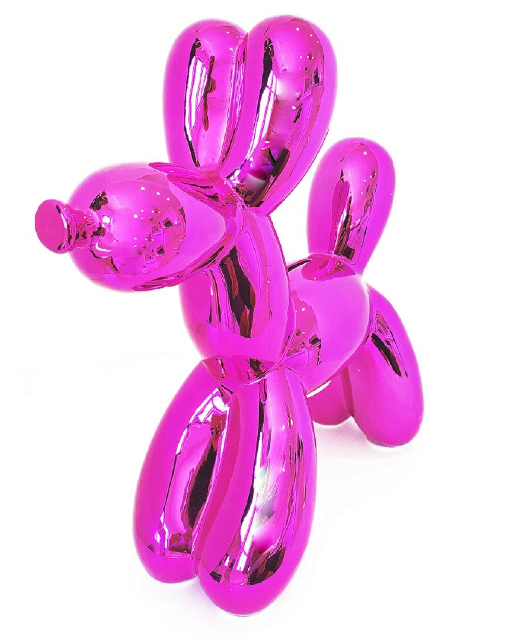 Hot Pink Ceramic Balloon Dog Piggy Bank - 12" tall