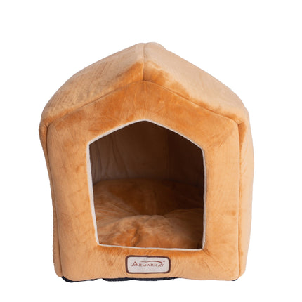 Armarkat Small Indoor Cat house Cat Beds With Mat MachIne Washable C27CZS/MH Earth Brown & Beige