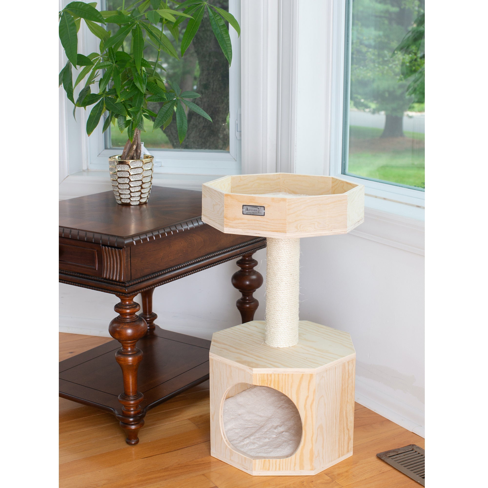 Armarkat Premium Scots Pine 29-Inch Cat Tree With Perch and Condo