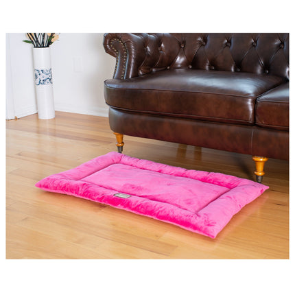 Armarkat M01CZH-M Medium Pet Bed Mat Dog Crate Soft Pad With Poly Fill Cushion Vibrant PInk