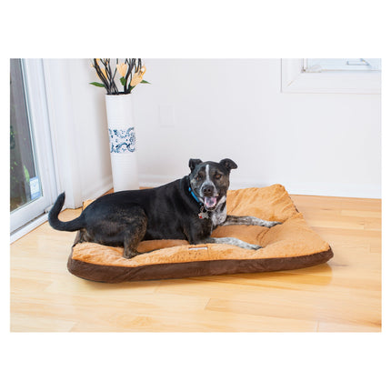 Armarkat M05HKF/ZS-L Large Pet Bed Mat With Poly Fill Cushion In Earth Brown & Mocha