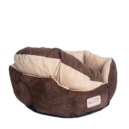 Armarkat Cozy Pet Bed Mocha/Beige for Cats and Extra Small Dogs