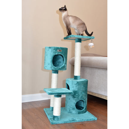 Armarkat Cat Tree Condo House With 2 Private Condos 43" Green A4301