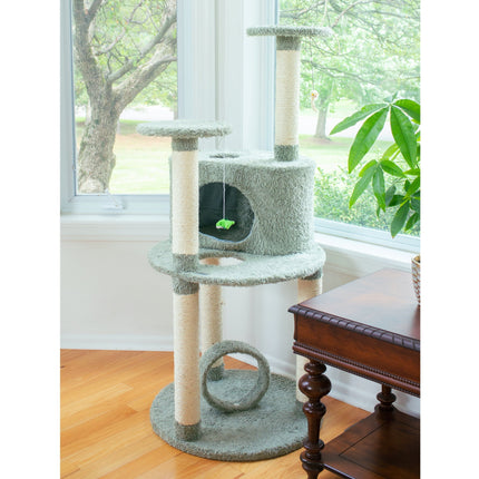 Armarkat Multi-Level Cat Condo Furniture Sisal Covered Scratcher 60" X6001