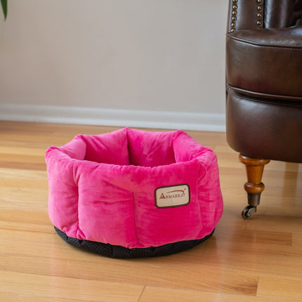 Armarkat Cat Bed Warm Pet cuddle bed PInk