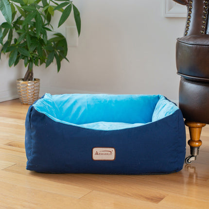 Armarkat Cat Bed Small Pet Bed Navy Blue/Sky Blue C09HSL/TL