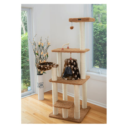 Armarkat Brown Carpet Cat Furniture Pressed Wood Kitty Tower A6403