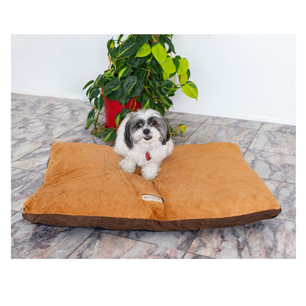 Armarkat M05HKF/ZS-M Medium Pet Bed Mat With Poly Fill Cushion In Mocha & Earth Brown