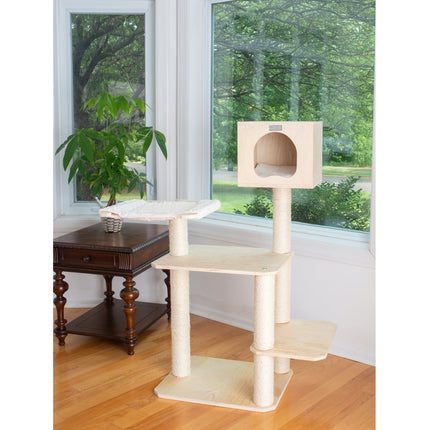 Armarkat Premium Scots Pine Solid Wood Cat Tree 50" Tall S5103