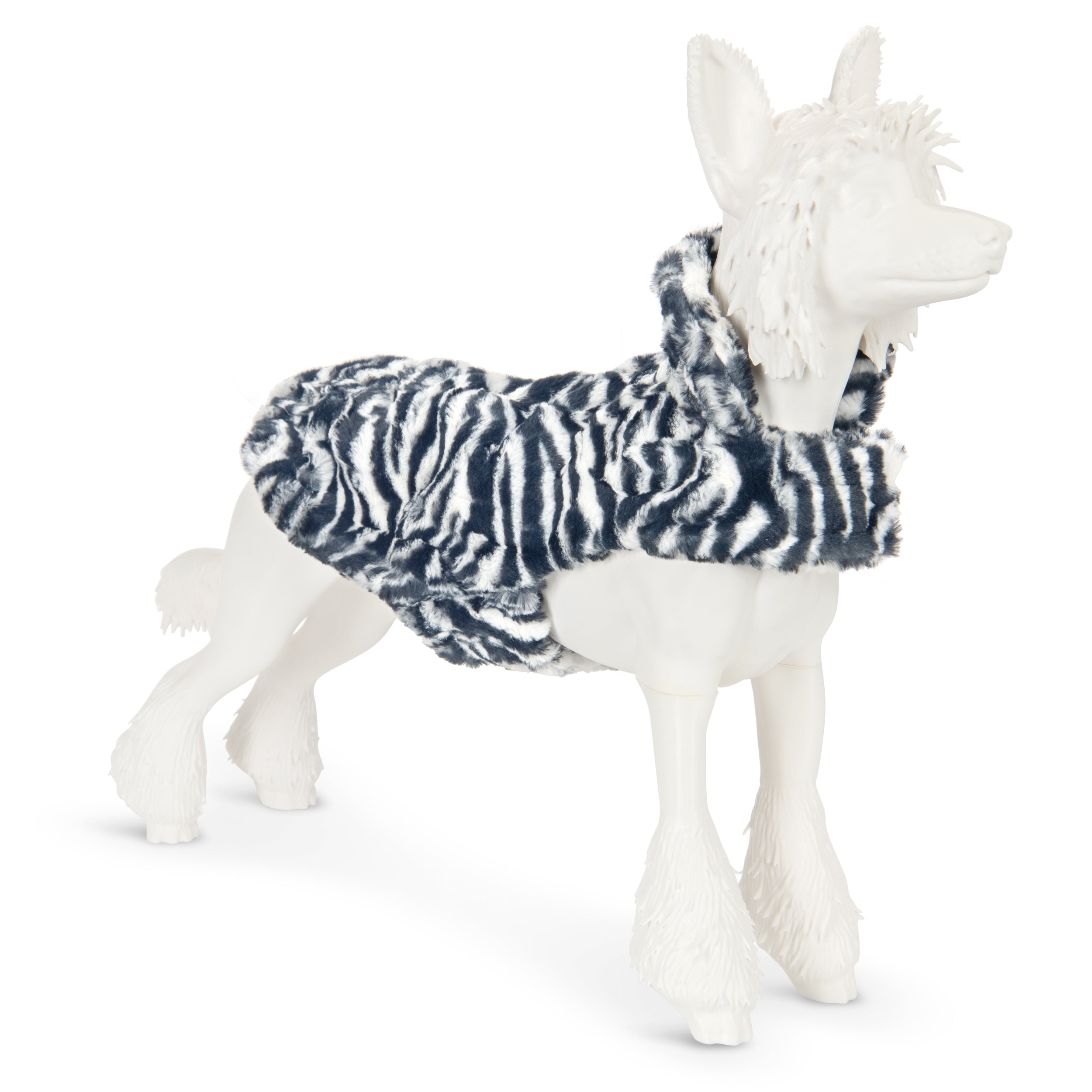 SECOND SKIN COAT WHITE ZEBRA