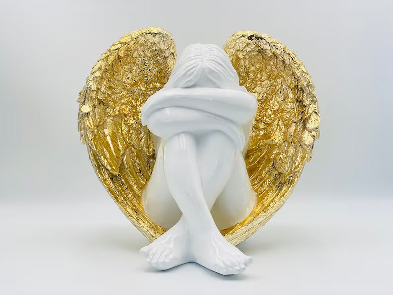 Modern Angel with Luxe Gold Wings