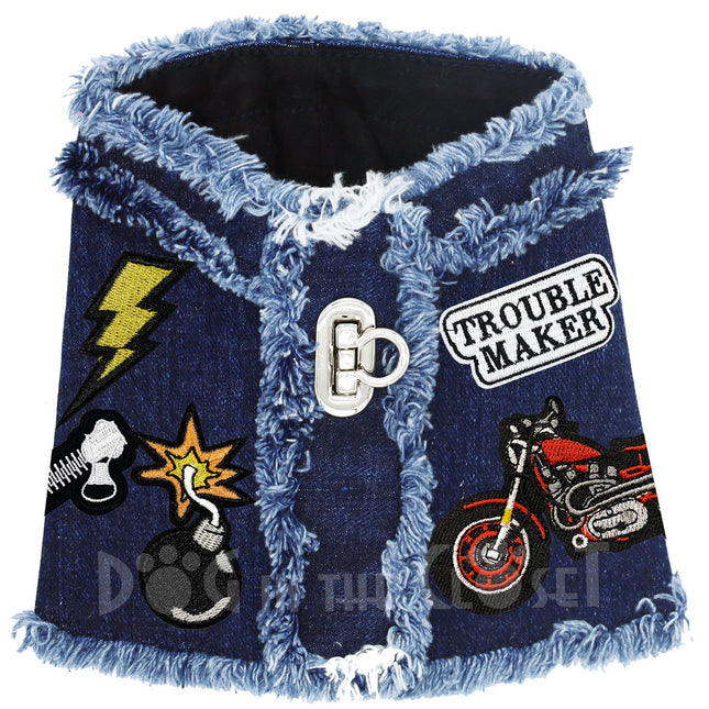 Trouble Maker Denim Harness Vest