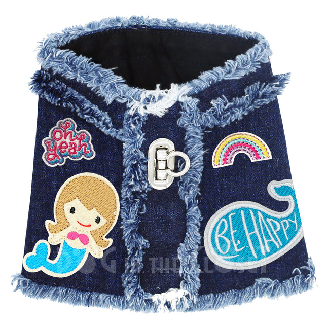 Happy Mermaid Denim Harness Vest