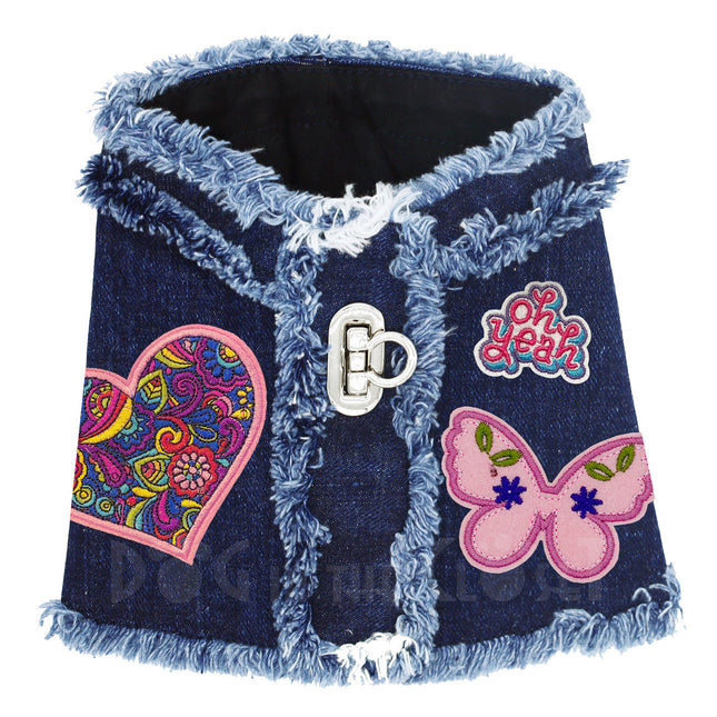 Oh Yeah Butterfly Denim Harness Vest