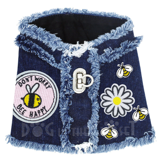 Bee Happy Denim Harness Vest