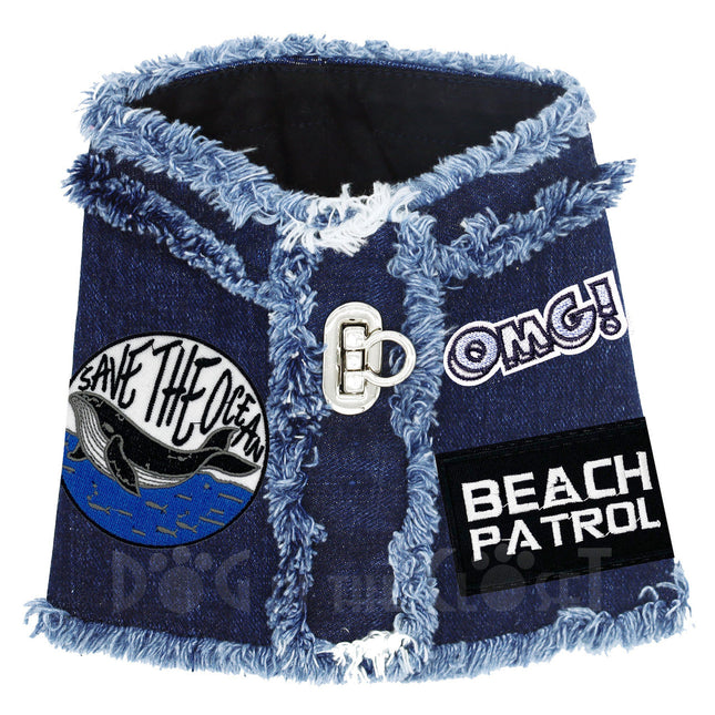 Save the Ocean Denim Harness Vest