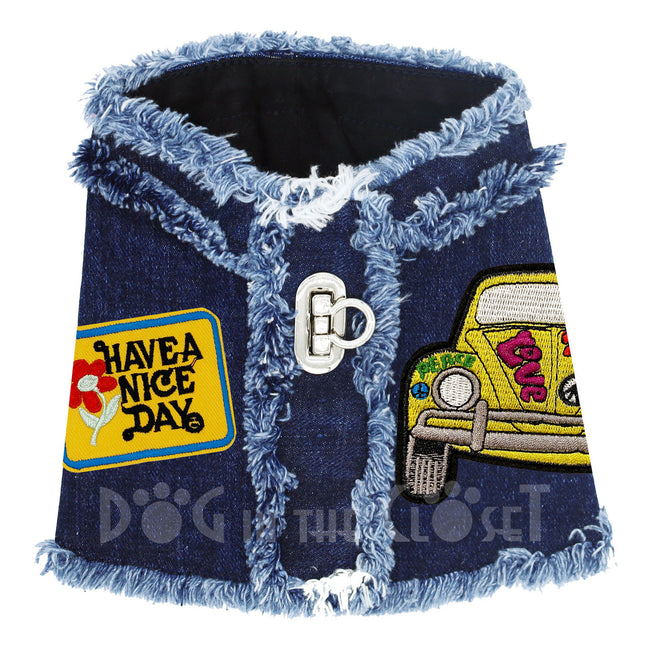 Have a Nice Day Denim Harness Vest